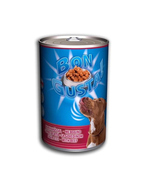 Κονσέρβα Σκύλου Bon Gusta με Γεύση Βοδινό 1240gr