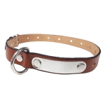 Δερμάτινο περιλαίμιο σκύλου 42cm χρώμα ταμπά