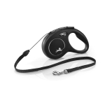 Flexi New Classic Κορδόνι Πτυσσόμενο Small Χρώμα Μαύρο 5m Mέχρι 12kg