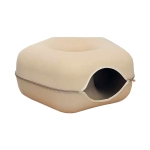 Κρεβατάκι Τούνελ για Γάτες Catoikos Square Tunnel Pet Bed Beige 60x28cm