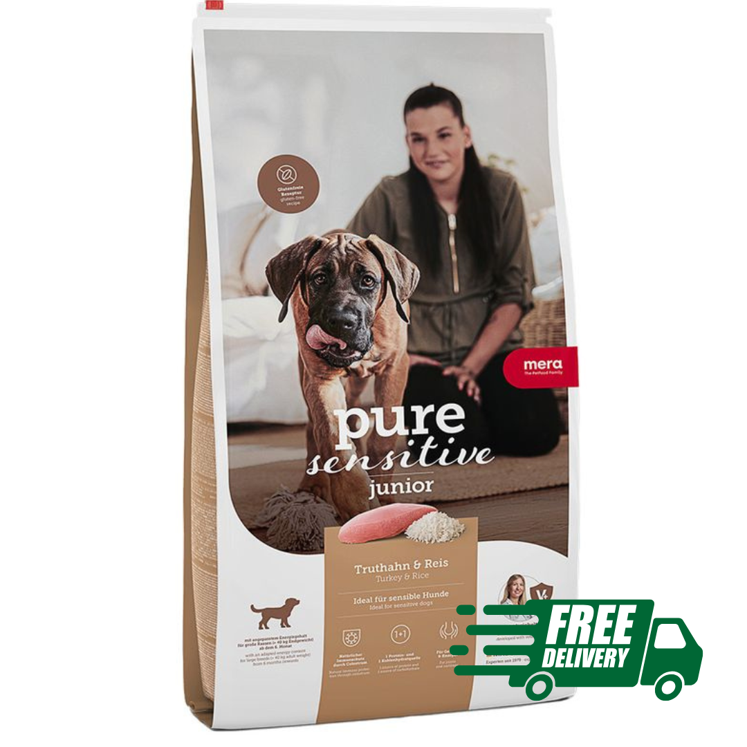 Ξηρά Τροφή Σκύλου Meradog Pure Sensitive Junior Γαλοπούλα & Ρύζι 12.5kg - Image 1