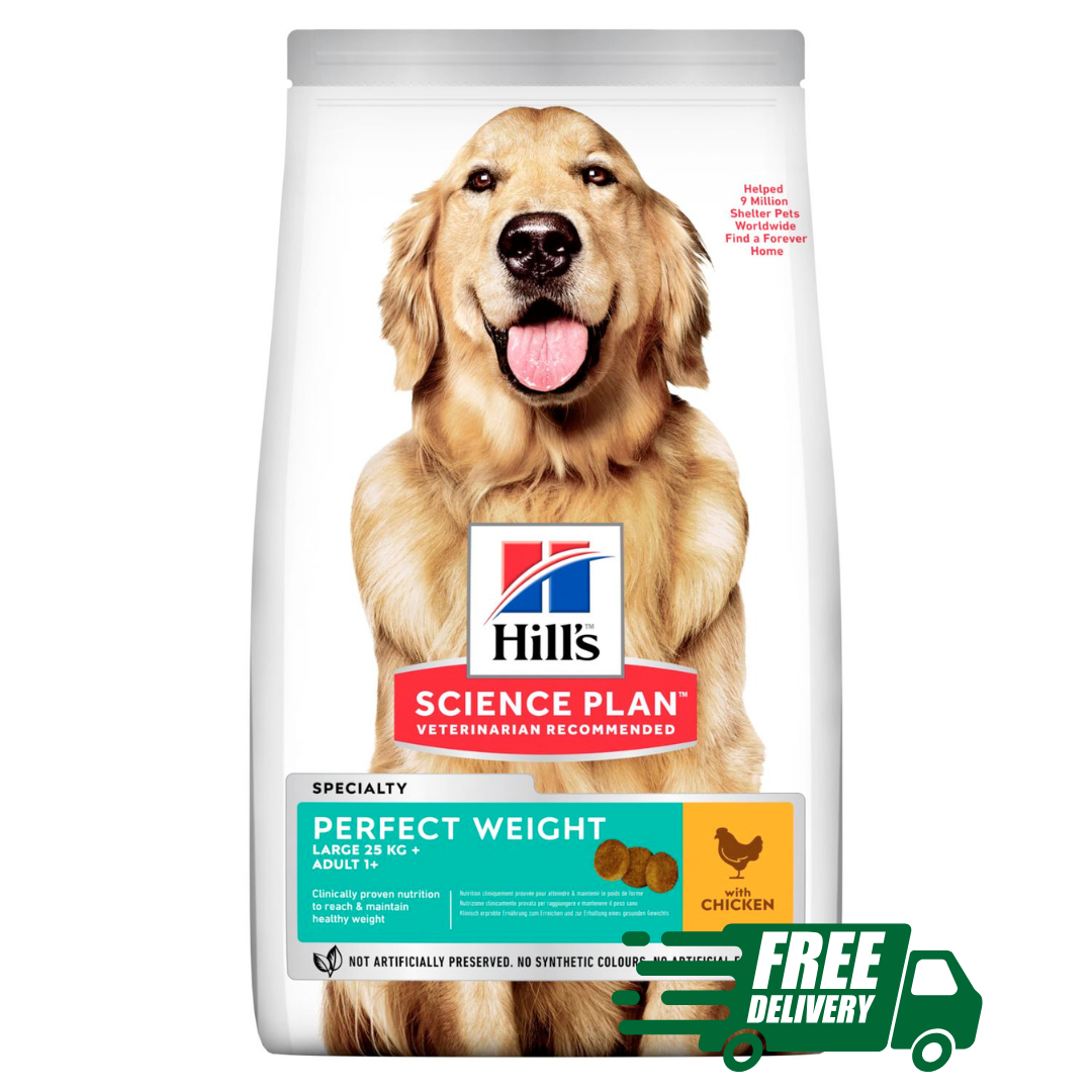 Ξηρά Τροφή Σκύλου Hill's Science Plan Dog Adult Perfect Weight Large Breed με Κοτόπουλο 12kg - Image 1