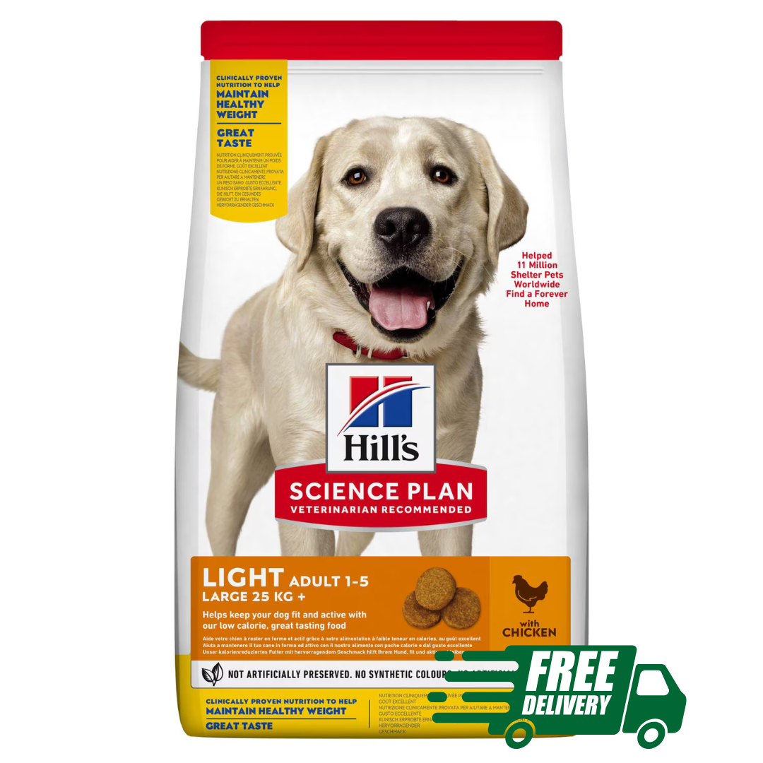 Ξηρά Τροφή Σκύλου Hill's Science Plan Light Adult Large Breed με Κοτόπουλο 14kg - Image 1
